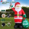 8 FT Christmas Inflatable Santa Claus with Candy and Big Gift Bag Outdoor Decor, Blow Up IP44 Weatherproof Xmas Decorations for Yard