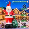 10 FT Christmas Inflatable Santa Claus Outdoor Decor for Yard, Giant Blow up Santa Decoration with Big Gift Bag