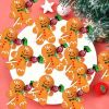 50 Pcs Gingerbread Lollipop Cards Christmas Decorations, Cute Christmas Table Decor, Creative DIY Ginger Bread Candy Card Holders