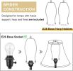 Bell Lamp Shades Set of 2, Cream Fabric Lampshades Medium Shade Replacement, 6"Top x 13"Bottom x 10"High, Natural Linen Hand Crafted(Spider Fitter)