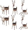 Reindeer Tea Light Candle Holders, 6 Pack Iron Christmas Decoration for Party Dining Table Centerpeice Decorative