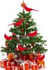 12 Pcs Artificial Red Cardinal Birds Clip, Christmas Cardinal Birds Clip, Fake Bird Red Cardinals Decor for Christmas Tree Ornament Decorations