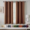 Blackout Curtains for Bedroom Living Room 63 Inches Long 2 Panels