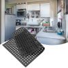 Bar Kitchen Industrial Multi-functional Anti-fatigue Drainage Rubber Non-slip Hexagonal Floor Mat  35" x 59"