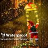 Christmas Decorations Santa Claus Parachute Lights 8 Modes 24.8" LED Hanging Xmas Tree Decor String Lighted with Memory Timer Plug for Home Porch Wind
