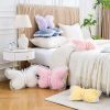 Butterfly Pillow Lavender Decorative Pillows 15" Butterfly Shaped Cute Throw Pillows with Lace Aesthetic Bow Plush Cushion for Room Decor Bed Sofa Cou