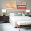 PAPAYA Set of 2 Cream White Lamp Shades Large Drum Lampshades 16" Top x 16" Bottom x 12" High Spider Modern Lampshade for Table and Bedside Lamp