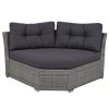 Patio Furniture Set Outdoor Furniture Daybed Rattan Sectional Furniture Set Patio Seating Group With Cushions and Center Table for Patio, Lawn