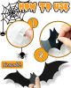 120 Pcs Halloween Decorations 3D Bats Decor