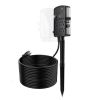 Outdoor Power Stake, 50FT Extension Cord, Outdoor Power Strip Weatherproof with Cover, Remote Control Dusk to Dawn Light Timer Waterproof, 6 Outlets