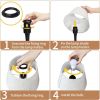 ONEWISH Touch Bedside Lamp for Bedroom, 3-Way Dimmable Farmhouse Table Lamps for Nightstand with Fabric Shade