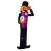 12FT Giant Halloween Inflatable Blow Up Decorations, Pumpkin Man Holding Skull with Built-in LEDs for Holiday Party Garden Lawn Yard Patio Dcor