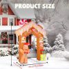 8FT Tall Christmas Gingerbread Inflatable - Blow Up Yard Decor with LED Lights, Electric Blower