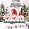 Christmas Decoration for Home, Rustic Wooden Merry Christmas Sign with Ho Ho Ho Gnomes, Tabletop Xmas Holiday Décor for Living Room, Dining Table