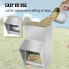 VEVOR Galvanized Poultry Feeder Holds 11.5lbs of Feed Chicken Feeders No Waste 6.3x8.3x12.9in Hanging Chicken Feeder with Lid Weatherproof Outdoor Coo