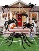 6 Packs Halloween Plush Spiders Set Scary Fake Spider for Indoor Outdoor Halloween Decor for Home Party Yard Haunted House Decorations