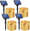 4 Pack Solar String Lights Outdoor - Total 132FT 320LED Solar Fairy Lights Outside Waterproof 8 Modes
