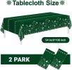 2 Pack Christmas Tablecloth Disposable,Christmas Decorations,54 x 108 Inch,Plastic Tablecloths for Rectangle Tables