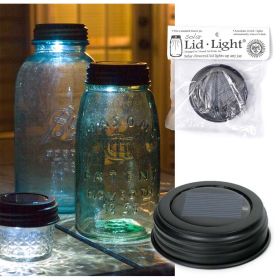 Solar Lid Light (Option: Rustic Brown  Box of 4)