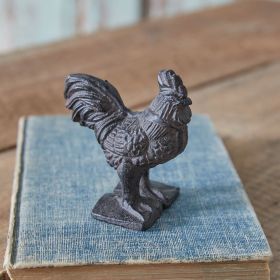 Cast Iron Rooster (Option: Rustic Brown  Box of 2)