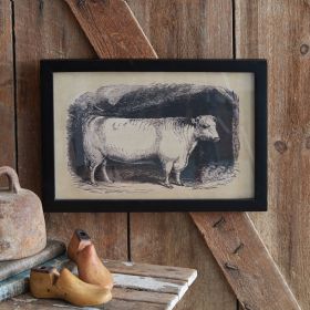 Homestead Framed Canvas (Option: Cow)