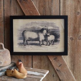 Homestead Framed Canvas (Option: Lambs)