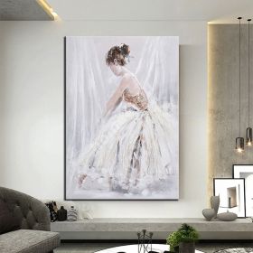 Hand Oil Pianting Ballerina fine art Dancer Handmade oil painting on Canvas female Ballet Artist Wall Art Living Room Bedroom Home Decor (style: 04, size: 100x150cm)