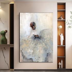Hand Oil Pianting Ballerina fine art Dancer Handmade oil painting on Canvas female Ballet Artist Wall Art Living Room Bedroom Home Decor (style: 03, size: 60x90cm)