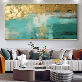 Handmade Oil Painting Large Original Gold Oil Painting on Canvas Abstract Gold Art Painting Bedroom Wall Decor Modern Textured Wall Art Decorativ (style: 01, size: 75x150cm)