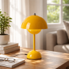 Modern Mushroom Table Lamp, USB Rechargeable Bedside Lamp with 3 Color Temperatures, Dimmable Touch Control Night Light for Bedroom, Living Room, Desk