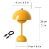 Modern Mushroom Table Lamp, USB Rechargeable Bedside Lamp with 3 Color Temperatures, Dimmable Touch Control Night Light for Bedroom, Living Room, Desk