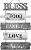 Kitchen Wall Decor Bless the Food Before Us Dining Room Wall Decor - Farmhouse Wall Art For Kitchen Dining Room- Wooden Rustic 5pcs Roped Sign 12x18 I