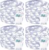 4 Pack 60 LED Christmas Fairy Lights Battery Operated with Timer, 20FT Waterproof Twinkle Lights Indoor Outdoor, String Lights for Bedroom, Wedding