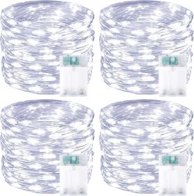 4 Pack 60 LED Christmas Fairy Lights Battery Operated with Timer, 20FT Waterproof Twinkle Lights Indoor Outdoor, String Lights for Bedroom, Wedding (style: Modern)