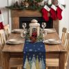 Christmas Table Runner 13x90 Inch, Xmas Trees Snowflakes Holiday Decorative Farmhouse Table Decoration for Kitchen Dinning