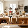 Summer Decorations Halloween Skeleton Statue - Collectible Figurines Summerween Couple with Dangling Leg Bikini Sunglass 7.5H in Perfect for Coastal T