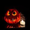 Halloween Giant Pumpkin Resin Decoration | Spooky Skull Head with Eerie Facial Features, Hollow Design for Indoor/Outdoor Festive Decor