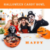 Halloween Candy Bowl, Halloween Decorations Animated Skeleton Candy Dish with Motion Activated