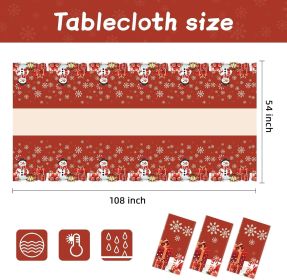 3 Pack St Patricks Day Decorations,St Patricks Day Table Cloths for Rectangle Tables,54" x 108" Disposable Plastic Tablecloths for St. Patrick's Day (Color: Christmas)