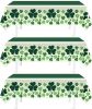 3 Pack St Patricks Day Decorations,St Patricks Day Table Cloths for Rectangle Tables,54" x 108" Disposable Plastic Tablecloths for St. Patrick's Day