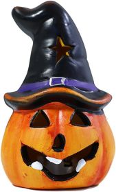 Halloween Pumpkin Decorations Figurines Indoorceramic Pumpkin Decorations for Home Display, Party Decor Items (Color: Pumpkin C)