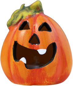 Halloween Pumpkin Decorations Figurines Indoorceramic Pumpkin Decorations for Home Display, Party Decor Items (Color: Pumpkin a)