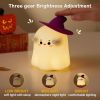 Halloween Ghost Night Lights for Kids: Cute Lamp Rechargeable Toddler Baby Night Light with Timer, Adjustable Brightness