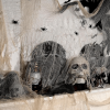 315 x 78.7 Halloween Gray Creepy Cloth Decorations Spooky Fabric Creepy Scary Gauze Cloth Decoration for Halloween Party Supplies