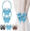 2 Pack Rope Bow Curtain Tiebacks | 2026 Upgrade Simple Elegant Strong Magnetic Curtain Holdbacks | Accessories Drapes Tie Backs Wall Decoration for Ho