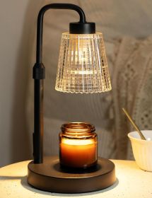 Candle Warmer Lamp with Timer Dimmable, Birthday Gifts for Women Mom, House Warming Gifts New Home Decor, Wax Melt Warmer for Jar Candles with 2 Bulbs (Color: Black)