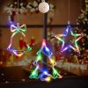 3Pack Christmas Window Lights Decorations with Timer, Battery Powered Multicolor LED Sucker for Xmas Tree Fireplace Indoor Decor