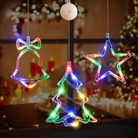 3Pack Christmas Window Lights Decorations with Timer, Battery Powered Multicolor LED Sucker for Xmas Tree Fireplace Indoor Decor (style: Multicolor)