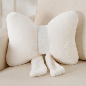 Bowknot Throw Pillows Bow Decorative Pillow Aesthetic Home Decor Knot Plush Pillows Soft Seat Cushions Cute Throw Pillow for Couch Bow Room Decor (Fill Material: Cotton)