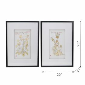 S/2 Wall Arts, 20x28" (Color: as Pic)